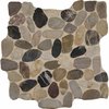 Msi Mix River Rock SAMPLE Tumbled Marble Mesh-Mounted Mosaic Tile ZOR-MD-0443-SAM